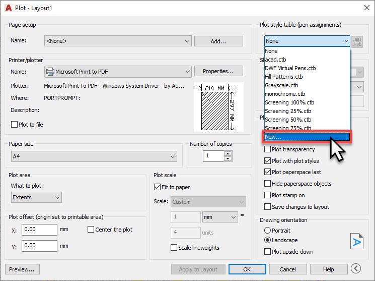 autocad plot style table none autocad plot style table none