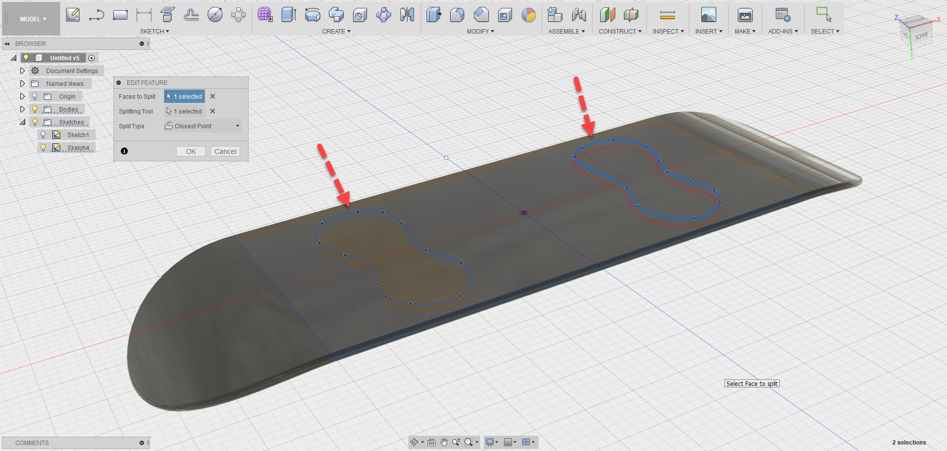 Fusion 360 Tip & Trick 53 Split Face