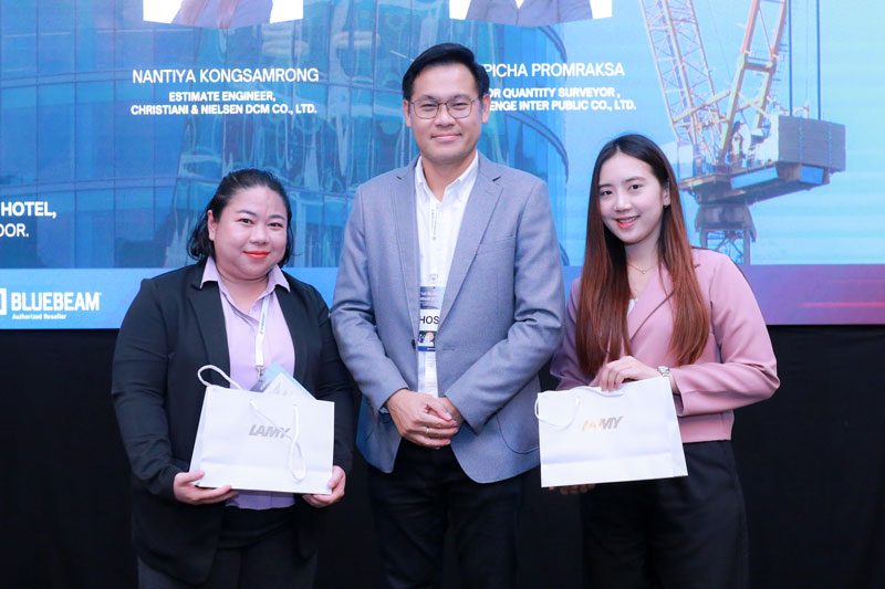 คุณทัตพิชา พรหมรักษา Senior Quantity Surveyor , Stonehenge Co.Ltd​ และ คุณนันทิยา คงสำโรง Estimate engineer, CHRISTIANI & NIELSEN DCM CO., LTD.