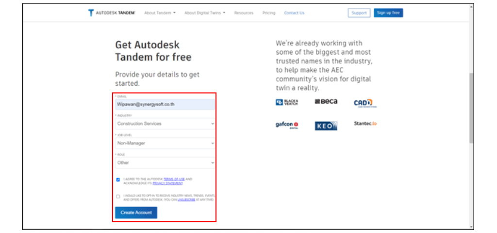 Autodesk Tendem Digital TwinArtboard 3