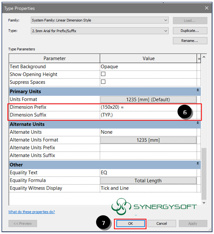 PrefixSuffix for Dimension Types 4