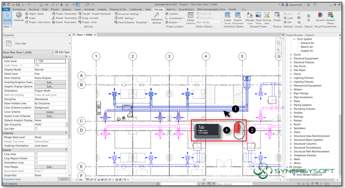 Select a chain of Elements in Revit 1